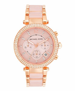 Women’s Designer Parker Round Watch with Rose Gold Dial