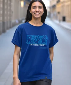 Blue Vichitra Prani Graphic Printed Boyfriend T-shirt